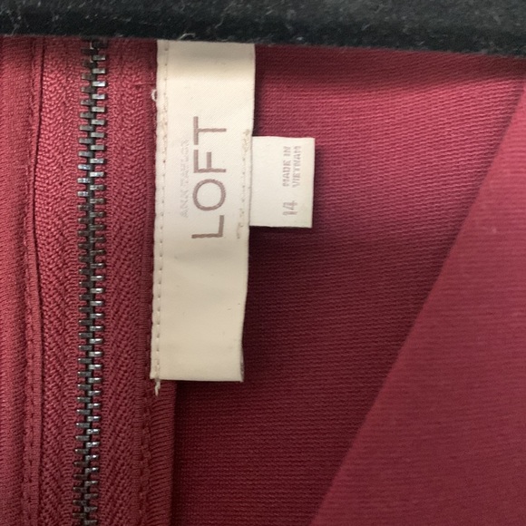 Loft Maroon Dress - Picture 2 of 6